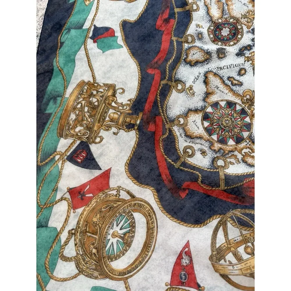 Royal Nautical Womens Scarf Made In Italy Ships Travel Cruise Classy EUC